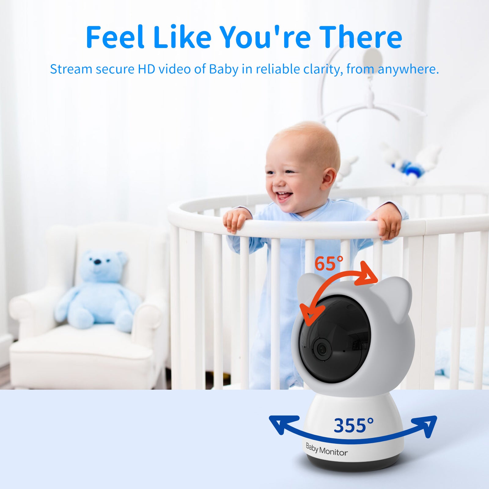 Monitor para bebés de 5 pulgadas y 1080p
