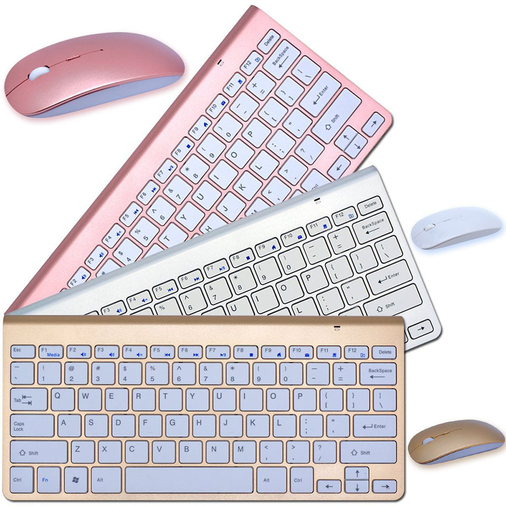 2.4G Wireless Keyboard And Mouse Protable Mini Keyboard Mouse Combo Set For Notebook Laptop Mac Desktop PC Computer Smart TV PS4 - KELE SHOP