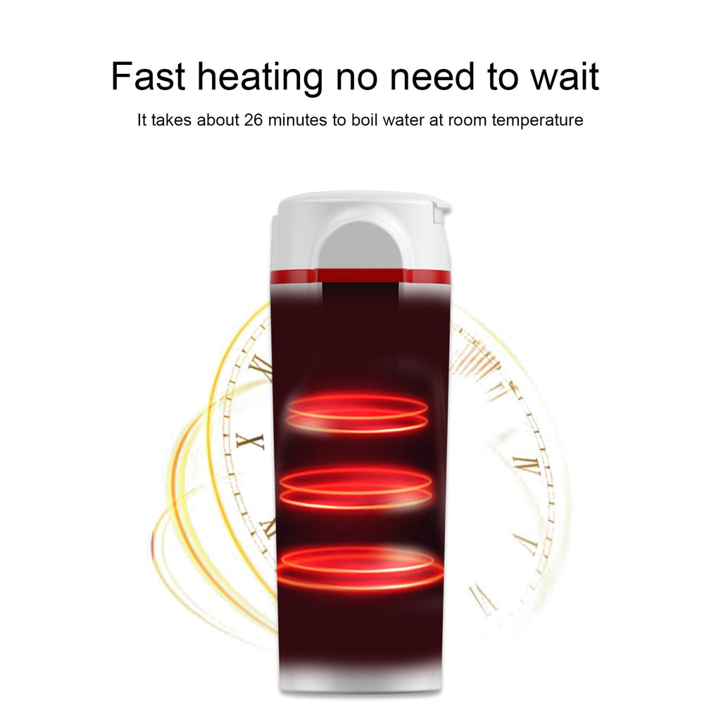 12V/24V 70W-100W Car Heating Cup 420ml Car Heated Smart Mug With Temperature Control Cigarette Lighter Car Kettle Water Heater - KELE SHOP
