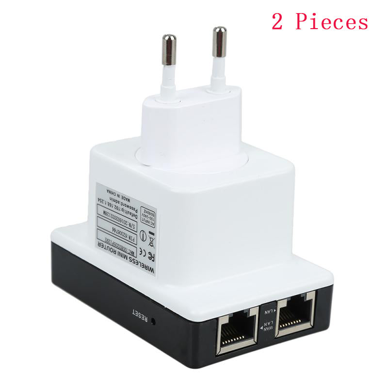 300M Wifi Repeater Wireless Network Signal Amplifier Dual Network Port Wireless Repeater - KELE SHOP