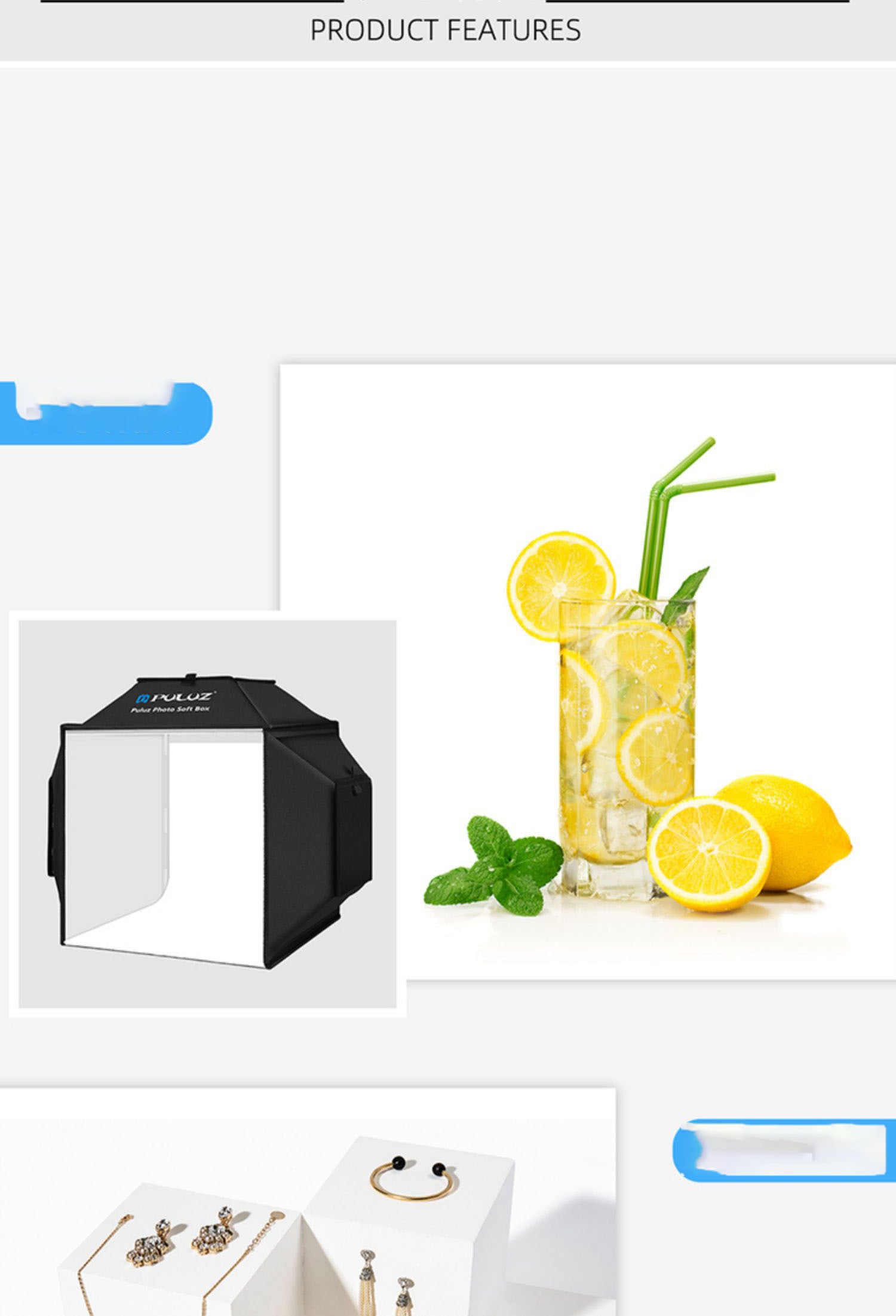 40cm Small Studio LED Folding Product Photo Light Box Simple Shooting Light - KELE SHOP