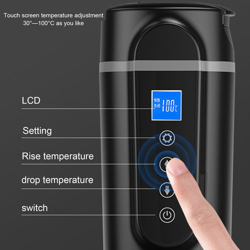 12V/24V 70W-100W Car Heating Cup 420ml Car Heated Smart Mug With Temperature Control Cigarette Lighter Car Kettle Water Heater - KELE SHOP