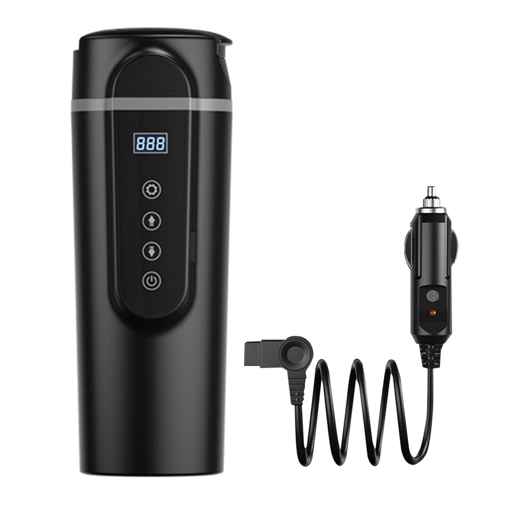 12V/24V 70W-100W Car Heating Cup 420ml Car Heated Smart Mug With Temperature Control Cigarette Lighter Car Kettle Water Heater - KELE SHOP