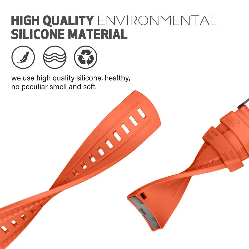 24mm Width Silicone Watch Strap for SUUNTO 9 Baro 24mm Bands Sport Silicone Watchband Replacement for SUUNTO 9 Smartwatches Band
