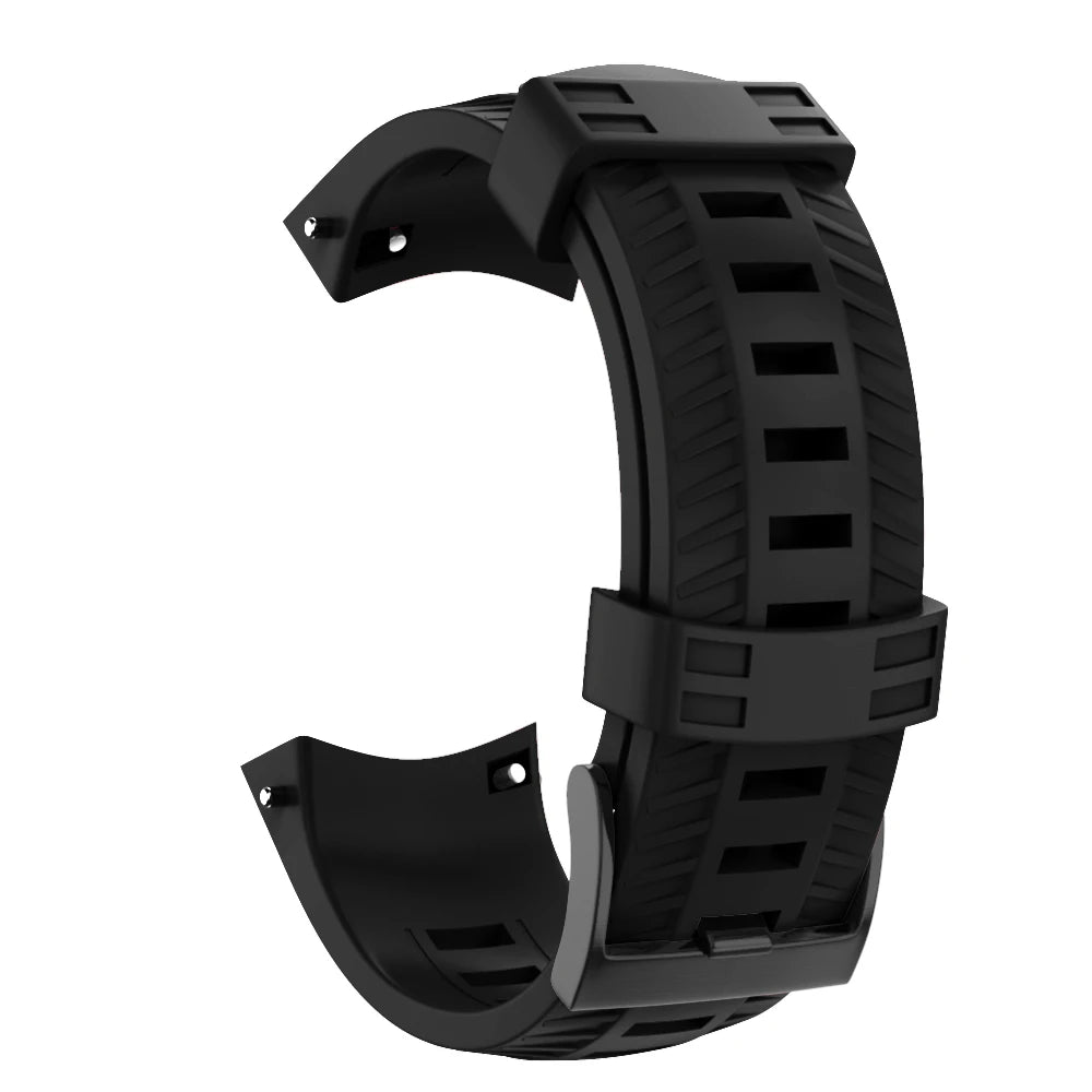 24mm Width Silicone Watch Strap for SUUNTO 9 Baro 24mm Bands Sport Silicone Watchband Replacement for SUUNTO 9 Smartwatches Band