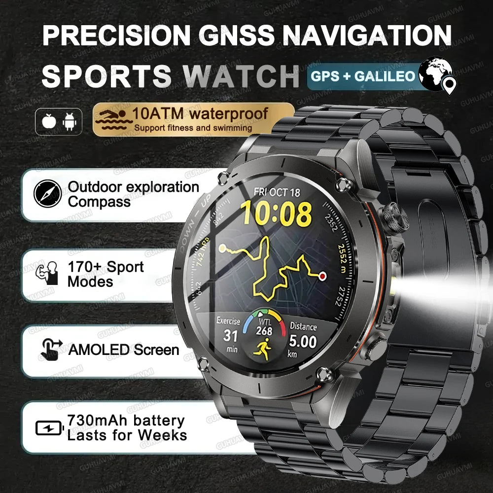 2025 New for Xiaomi GPS + Galileo Built-in Dual-band GNSS Smart Watch Compass 10ATM Waterproof Swim Fitness Tracker Smartwatches