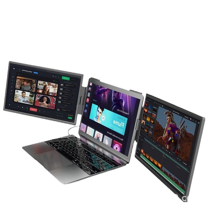 14-inch Dual-screen Portable Monitor Laptop With Wall-mounted External Expansion Screen Dual-screen Portable Screen - KELE SHOP